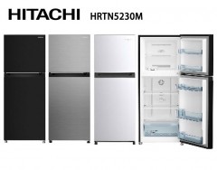 Hitachi 日立 HRTN5230M 212公升變頻式雙門雪櫃 - 亮麗黑色/ 白色/ 炫酷鋼灰
