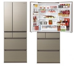 Panasonic 樂聲 NR-F507HX-NA/WA 490公升 ECONAVI 智慧節能六門雪櫃 (香檳金/閃亮白)-1 級能源標籤