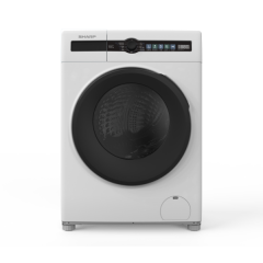 SHARP 聲寶 ES-FD8CH-W 8/5公斤 1400轉 纖薄蒸氣抗菌變頻前置式洗衣乾衣機-白色